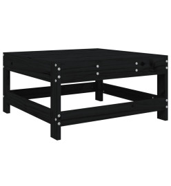 Salon de jardin 7 pcs Noir Bois de pin massif
