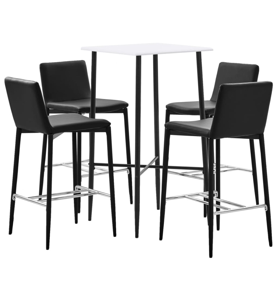 Ensemble de bar 5 pcs Similicuir Noir Ensemble de bar 5 pcs Similicuir Noir