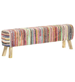 Banc 160 cm Multicolore Tissu chindi