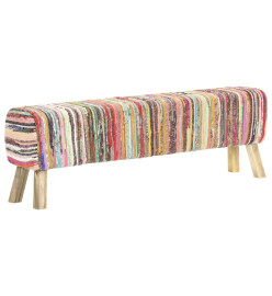 Banc 160 cm Multicolore Tissu chindi