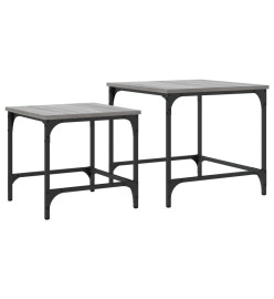 Tables basses gigognes 2 pcs sonoma gris bois d'ingénierie