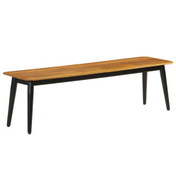 Banc 160x40x45 cm bois massif de manguier et fer