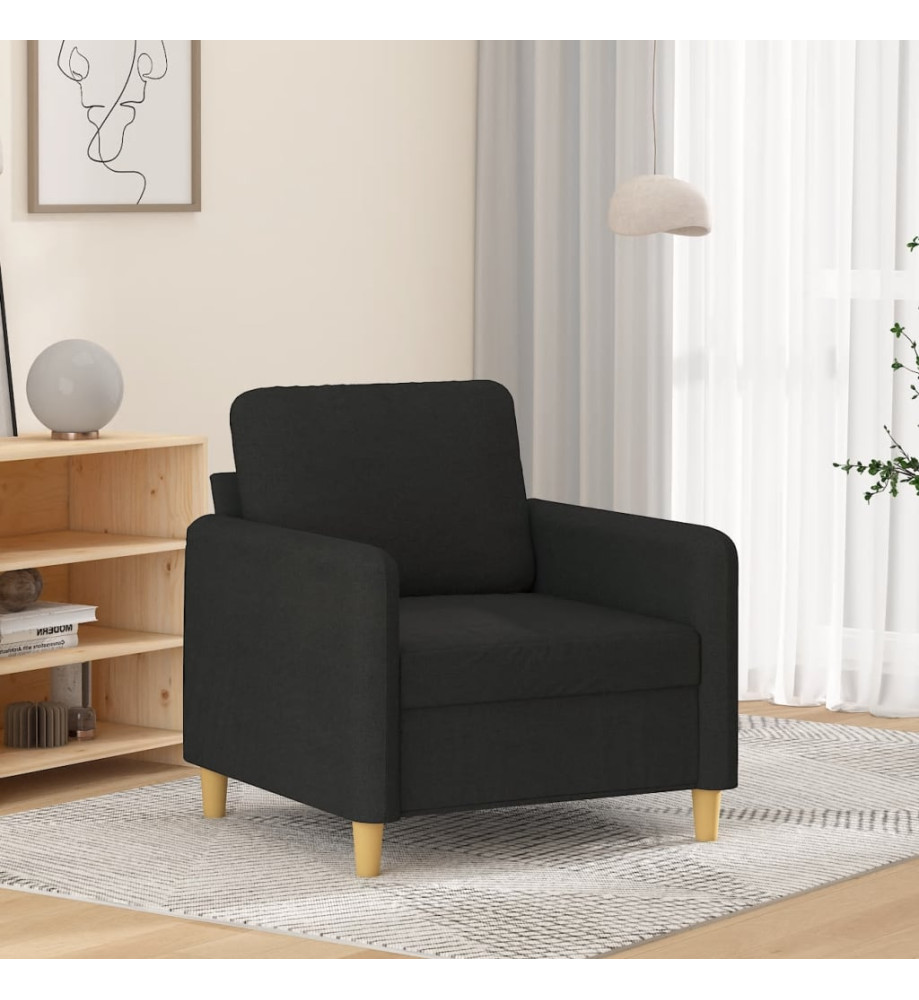 Fauteuil Noir 60 cm Tissu