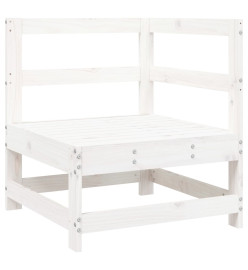 Salon de jardin 6 pcs Blanc Bois de pin massif