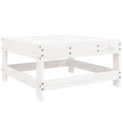 Salon de jardin 6 pcs Blanc Bois de pin massif