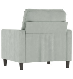 Fauteuil Gris clair 60 cm Velours