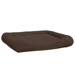 Coussin avec oreillers pour chien Marron 115x100x20 cm Tissu