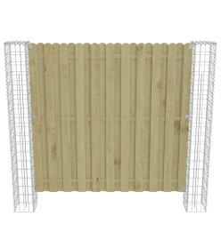 Poteaux de gabion de jardin 2 pcs Acier galvanisé 20x20x190 cm