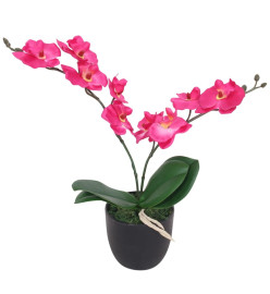 Plante artificielle avec pot Orchidée 30 cm Rouge