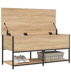 Banc de rangement chêne sonoma 100x42,5x47 cm bois d'ingénierie