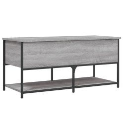 Banc de rangement sonoma gris 100x42,5x47 cm bois d'ingénierie