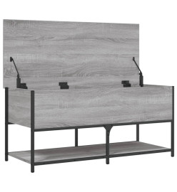 Banc de rangement sonoma gris 100x42,5x47 cm bois d'ingénierie