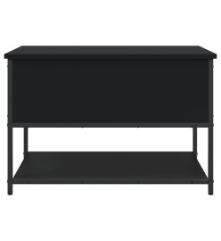 Banc de rangement noir 70x42,5x47 cm bois d'ingénierie