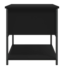 Banc de rangement noir 70x42,5x47 cm bois d'ingénierie