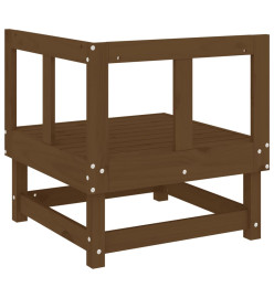 Canapés d'angle de jardin 2 pcs marron miel bois de pin solide
