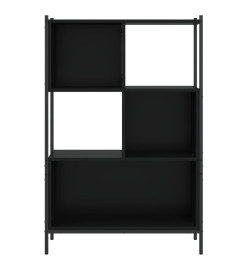 Bibliothèque noir 72x28x109 cm bois d'ingénierie