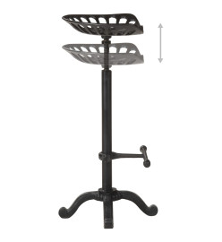 Tabouret de bar Noir Fonte