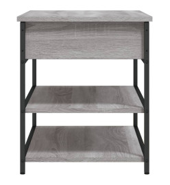 Banc à chaussures sonoma gris 70x42,5x50 cm bois d'ingénierie