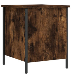 Banc de rangement chêne fumé 40x42,5x50 cm bois d'ingénierie