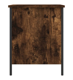 Banc de rangement chêne fumé 40x42,5x50 cm bois d'ingénierie