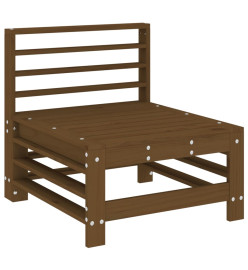 Salon de jardin 5 pcs marron miel bois de pin massif