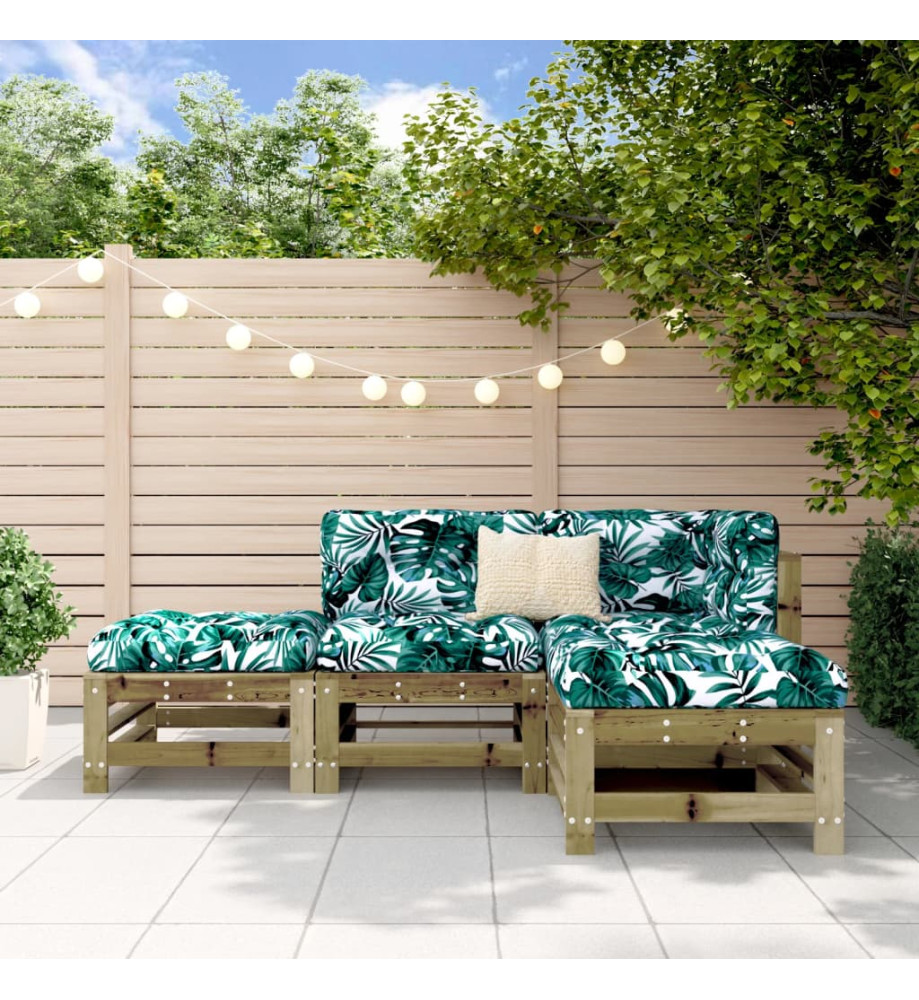 Salon de jardin 4 pcs bois de pin imprégné Salon de jardin 4 pcs bois de pin imprégné