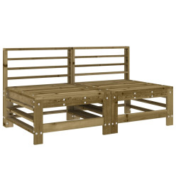 Salon de jardin 7 pcs bois de pin imprégné