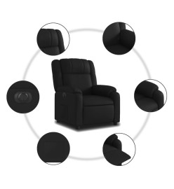 Fauteuil inclinable électrique Noir Similicuir