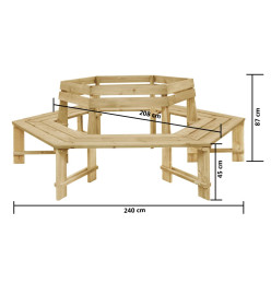 Banc de jardin 240 cm Bois de pin imprégné