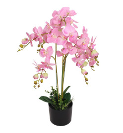 Plante artificielle avec pot Orchidée 75 cm Rose