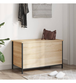 Banc de rangement chêne sonoma 80x42,5x50 cm bois d'ingénierie