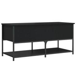 Banc de rangement noir 100x42,5x47 cm bois d'ingénierie