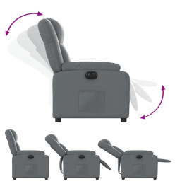 Fauteuil inclinable électrique Gris Similicuir