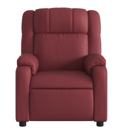 Fauteuil de massage inclinable électrique rouge bordeaux