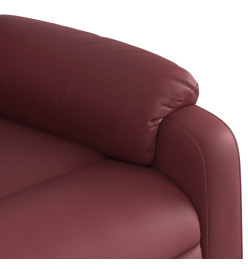 Fauteuil de massage inclinable électrique rouge bordeaux