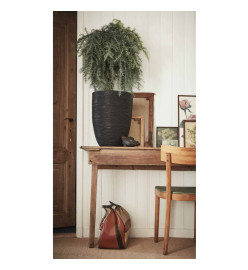 Capi Pot à fleurs Nature Rib élégant bas 46x58 cm noir PKBLR783