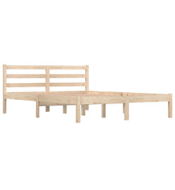 Cadre de lit Bois de pin massif 120x190 cm Petit double