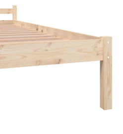 Cadre de lit Bois de pin massif 120x190 cm Petit double