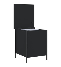 Banc de rangement noir 40x42,5x50 cm bois d'ingénierie