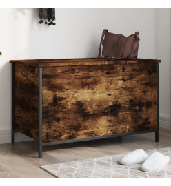 Banc de rangement chêne fumé 80x42,5x50 cm bois d'ingénierie