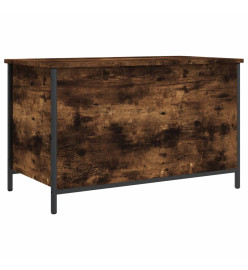 Banc de rangement chêne fumé 80x42,5x50 cm bois d'ingénierie