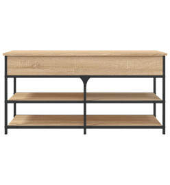 Banc à chaussures chêne sonoma 100x42,5x50cm bois d'ingénierie