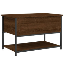 Banc de rangement chêne marron 70x42,5x47 cm bois d'ingénierie