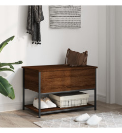 Banc de rangement chêne marron 70x42,5x47 cm bois d'ingénierie