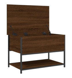 Banc de rangement chêne marron 70x42,5x47 cm bois d'ingénierie