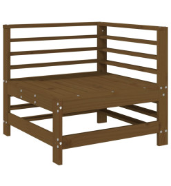 Salon de jardin 6 pcs Marron miel Bois de pin massif