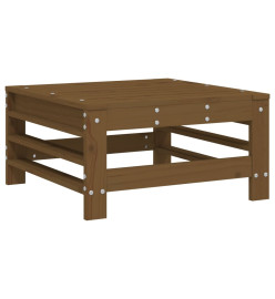Salon de jardin 6 pcs Marron miel Bois de pin massif