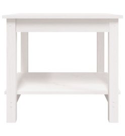 Table basse Blanc 50x50x45 cm Bois massif de pin