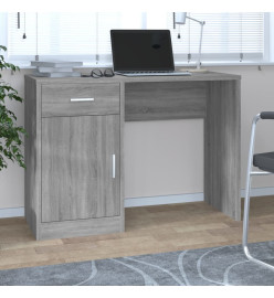 Bureau avec tiroir et armoire Sonoma gris 100x40x73 cm