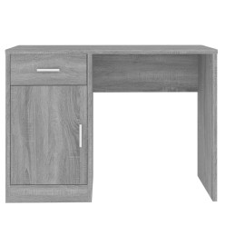 Bureau avec tiroir et armoire Sonoma gris 100x40x73 cm